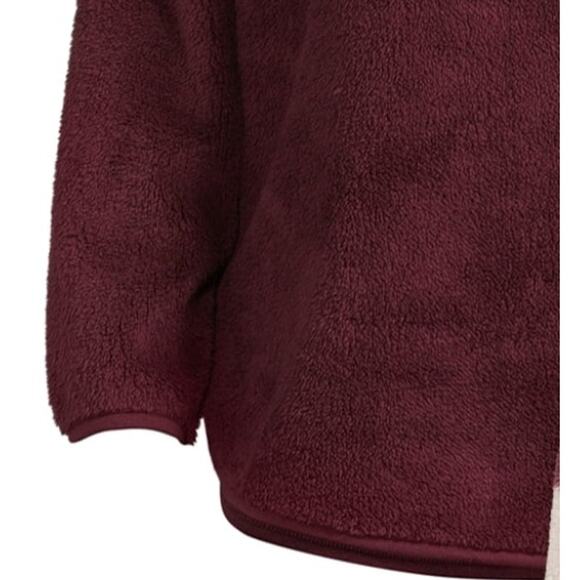 Terra & Sky Women’s Plus Size Quarter Snap Faux Sherpa Pullover, SIZE 1XL, 16-18 - Picture 3 of 4